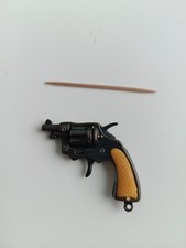 Vintage Miniature Toy Diecast Metal & Plastic Revolver Pistol Cap Hong Kong