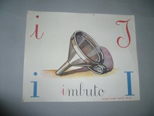 Abecedario a Parete VINTAGE SCUOLA Elementare lettera I imbuto