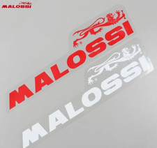 MALOSSI KIT COPPIA ADESIVI RACING BIANCO ROSSO ORIGINALI 22x5,5cm