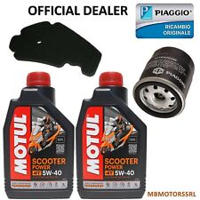 KIT TAGLIANDO PIAGGIO BEVERLY 300 2018 2019 2020 + FILTRI ARIA OLIO MOTUL 5W40