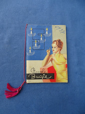 Calendarietto tipo barbiere 1937-"Piccole Bugie"-pubblicita' profumi Cav Borsari