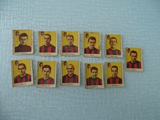FIGURINE CALCIATORI BOLOGNA-1947-EDITRICE NANNINA-SQUADRA COMPLETA 11 GICATORI