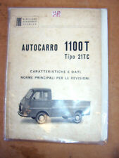 MANUALE D'OFFICINA ORIGINALE 1962 FIAT 1100 T