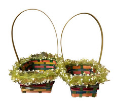 Set 2 pz Cestino Pasquale Rettangolare In Vimini