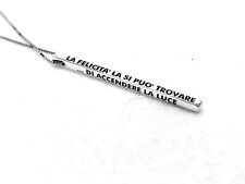 COLLANA DONNA BARRETTA 3D PERSONALIZZABILE CON SCRITTA NOMI IN ARGENTO 925