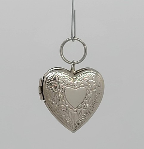Medaglione cuore tono argento - medaglione,