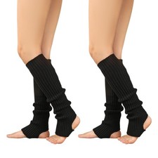 2 paia di scaldamuscoli lavorati a maglia per donne e ragazze scaldamuscoli alla