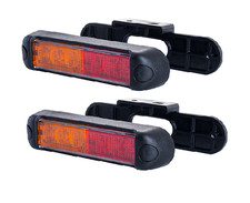 2x Luce posteriore a LED a 3 funzioni 12-24V E9 per autocarri auto rimorchi quad