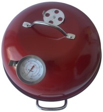 Bollitore Nordic Ware affumicatore interno esterno rosso piano cottura e griglia usato senza libro