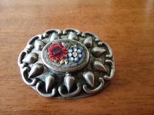 Spilla Vintage Con Fiori In