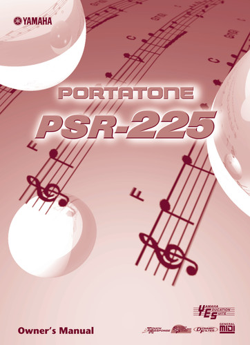 Yamaha psr 225 instruction - yamaha, psr-225