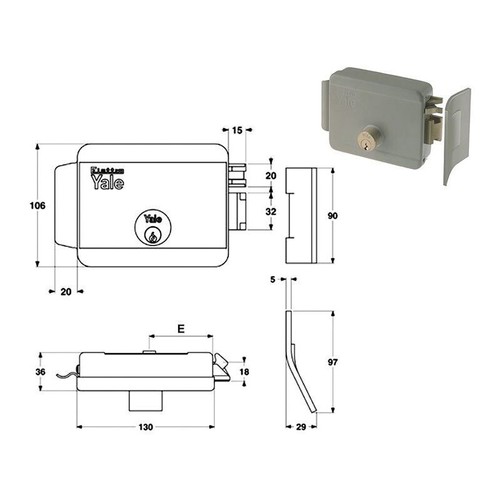 Serratura elettrica yale 68090 - serratura,
