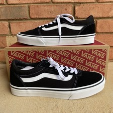 Scarpe da skate Vans Ward scamosciate tela uomo taglia 8,5 nero bianco VN0A36EMC4R NUOVE