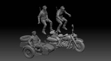Modellino kit 3 figurine moto