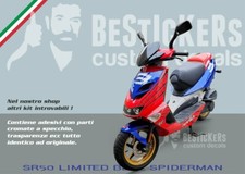 kit adesivi grafiche scooter Aprilia SR 50 ditech SPIDERMAN limited blu restauro