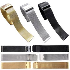 Cinturino 18mm acciaio maglia milanese polso per smartwatch e orologi WB1O