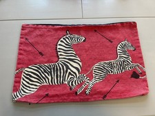Copricuscino Scalamandre Zebra Tessuto-Masai Rosso 15"x23,5" Design Personalizzato