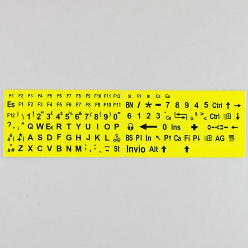 Adesivi lettere tastiera - lettere,