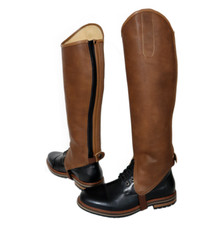 HALF CHAPS MARRONE PU PELLE