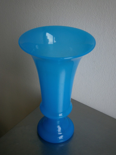 Vaso cornet opaline blu - opaline,