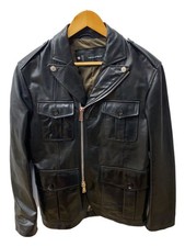 Dsquared2 Giacca di Pelle Blouson/48/Pelle di Mucca/Nero/Plain/S31Bn0503 4911