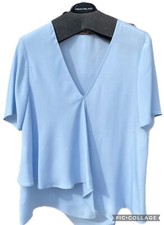 Blusa in misto seta panna o