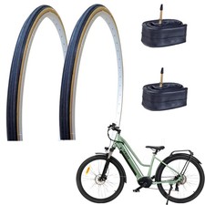 2 COPERTONI + 2 CAMERE 26 X 1 3/8 x 1 1/4  32-590 NERO/BEIGE VEERUBBER VRB016