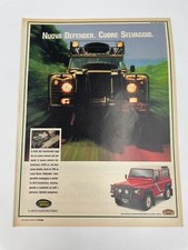 Clipping Pubblicità Advertising 1991  Land Rover Nuova Defender Cuore selvaggio
