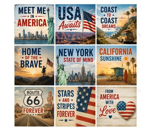 Set magneti viaggio usa - magneti,