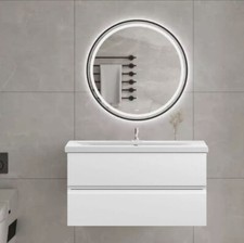 Mobile bagno mobiletto 500 600 700 800 unità lavandino sospeso bianco lavabo WC rubinetto wc