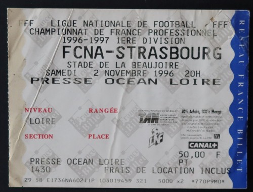 Ticket match nantes - ticket,