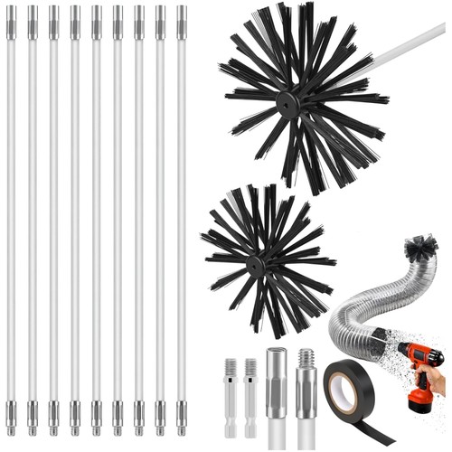 Spazzola per camino kit - spazzola,