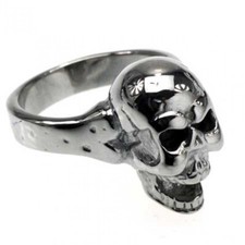 Anello acciaio teschio - anello,
