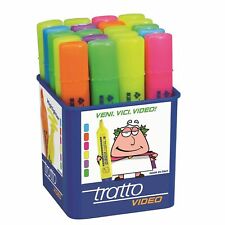 EVIDENZIATORE TRATTO VIDEO - 20 PZ. ASSOR.Gial Verde Azzur Aranc Rosa