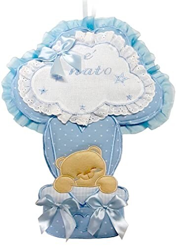 Fiocco nascita azzurro - fiocco,