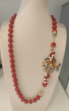 Collana artigianale Pasta di Corallo ceramica Caltagirone