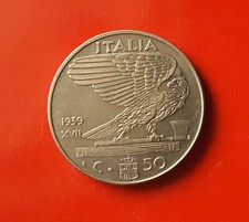 50 CENTESIMI 1939 ERRORE - DECENTRATA AL DRITTO E AL ROVESCIO [Q838]