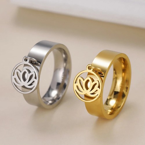 Anello charm fiore loto - fiore, di