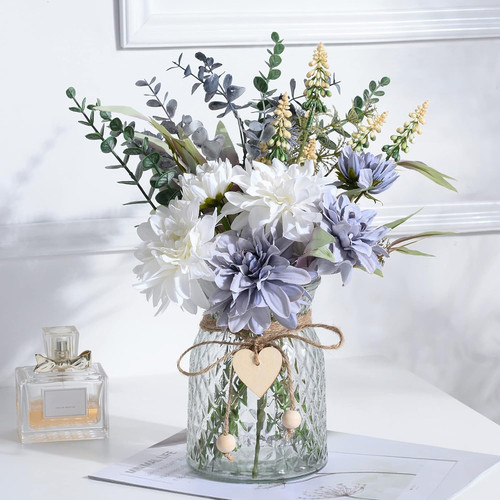 Fiori finti blu - finti, con