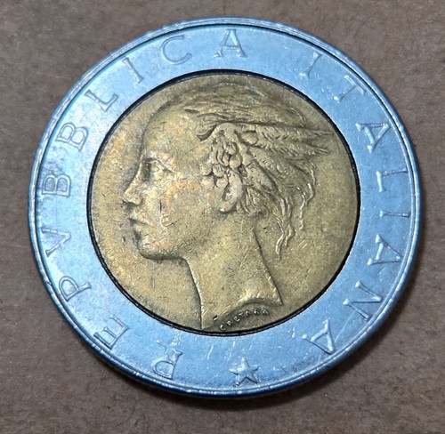 Italy 500 lire coin - lire,