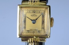 Roamer Lady Watch Decò Gold-Plated "Forma" Swiss Made 1950s