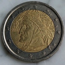 2 EURO DANTE 2002 Con  PICCOLA