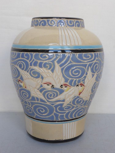 Vecchio vaso con uccelli - vecchio,