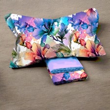 Lenzuola in percalle Matrimoniali Enrico Coveri SANNA fiori multicolor