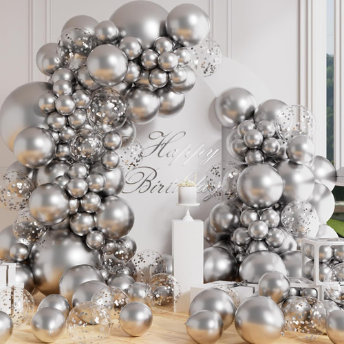Kit arco palloncini argento - kit,