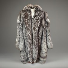 Vintage Silver Fox Fur Coat