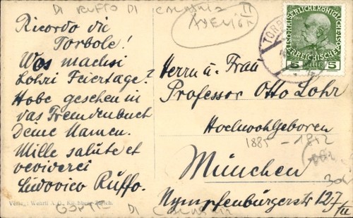 Cartolina autografo ludovico - autografo,