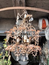 Antico Lampadario Con Gocce