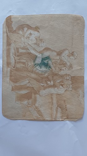 Antico disegno penna e - disegno, a