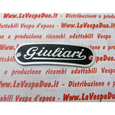 Targhetta " GIULIARI " per copertina sella per LAMBRETTA VESPA APE MOTOGUZZI